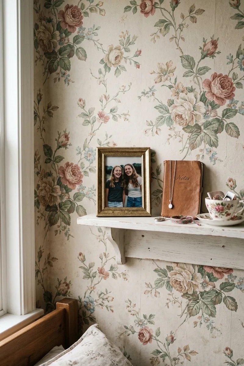 Floral Wallpaper Accent