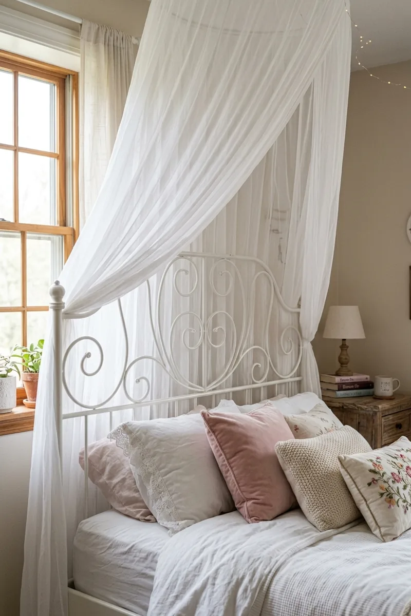 Iron Bed with Canopy