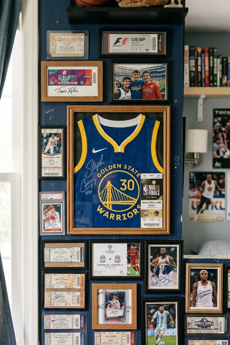 Sports Memorabilia Wall