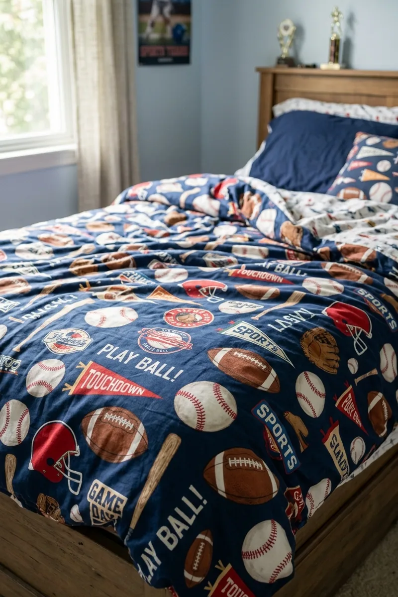 Sports-Themed Bedding